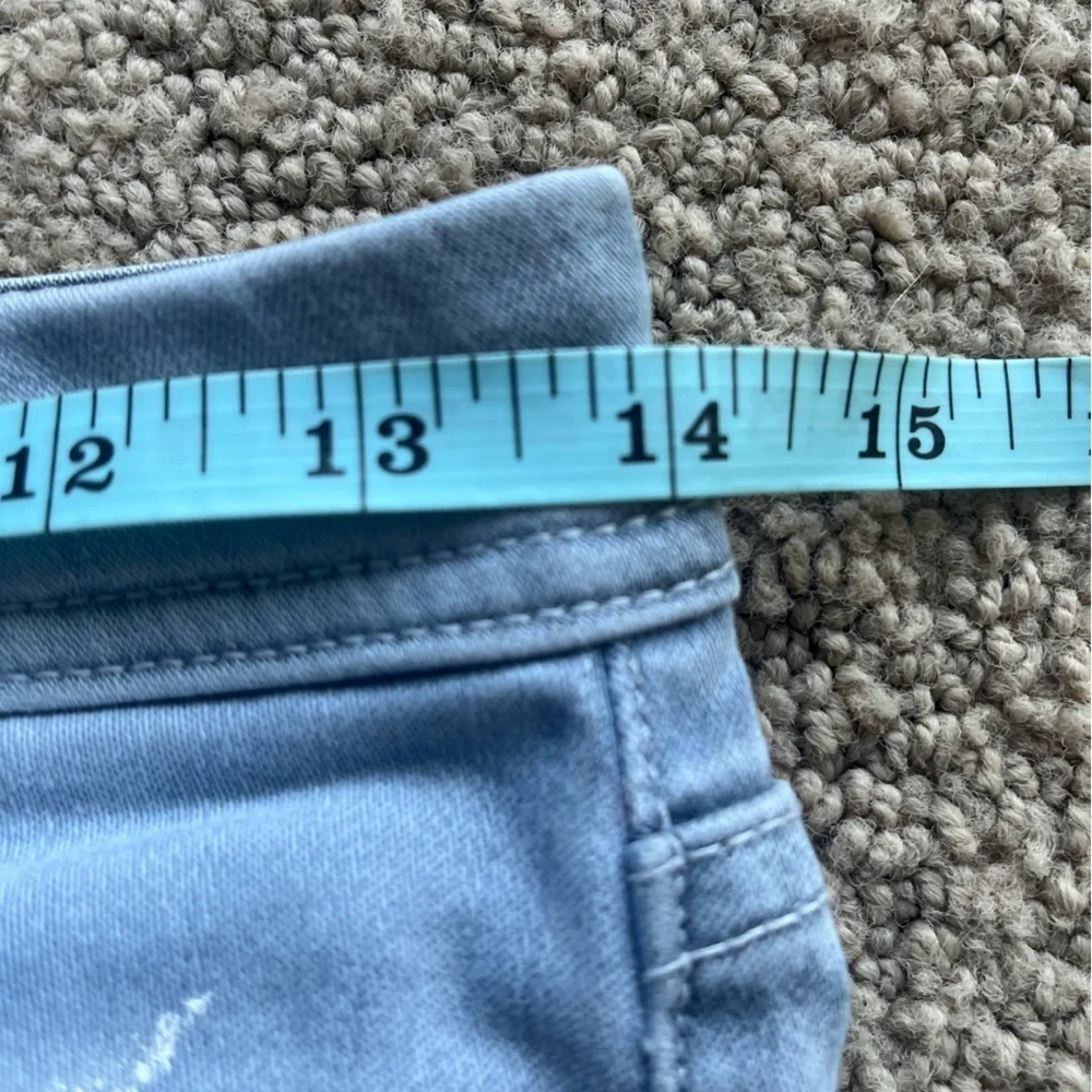 Fidelity Denim Sola Stars Rhapsody Mid Rise Frosted Gray Ankle Jeans 26 - Picture 12 of 13